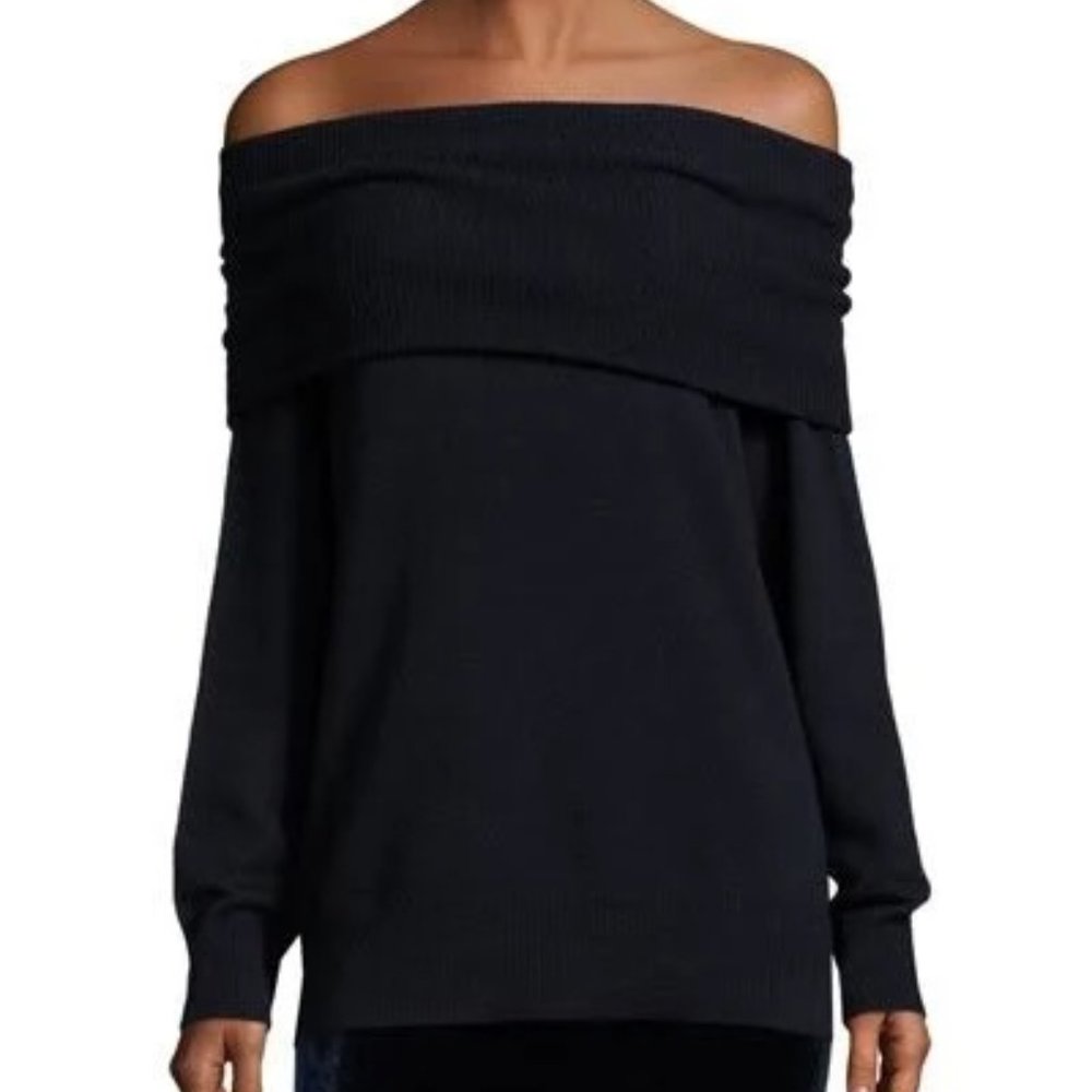 Off Shoulder Wool/Cashmere Sweater, S, T by Alexander Wang